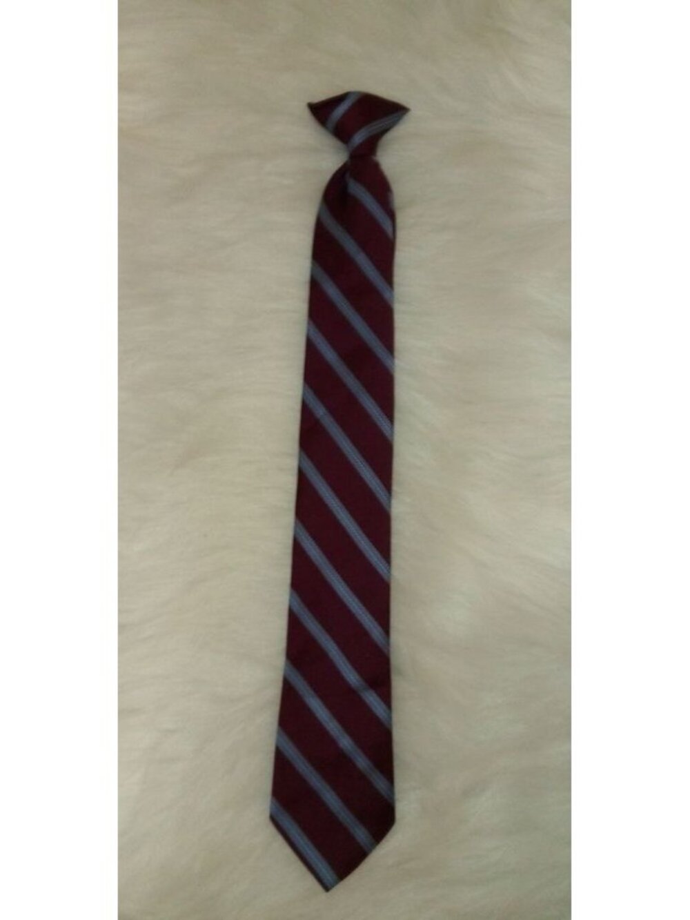 George Maroon Baby Blue Clip-On Tie